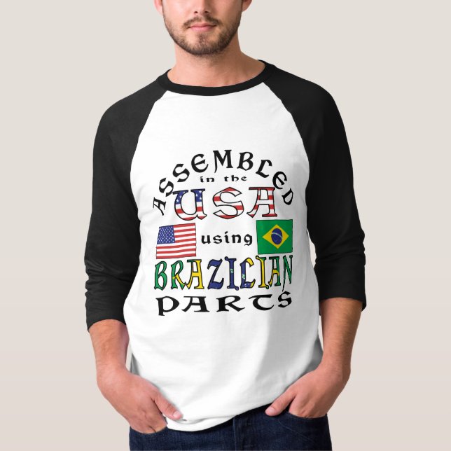 Sammansatt i USA med användning av brasilianska de T Shirt (Framsida)
