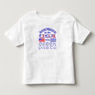 Sammansatt i USA med grekiska delar T Shirt