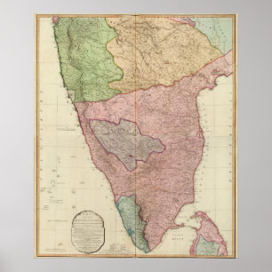 Sammansatt Indien-peninsula Poster