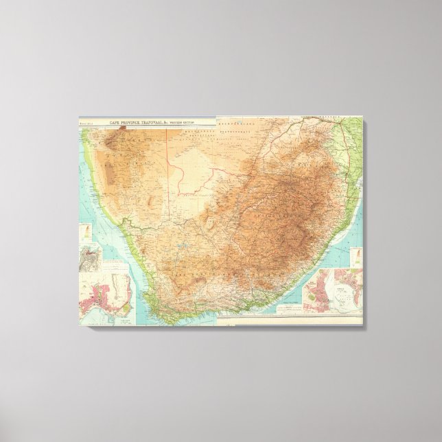 Sammansatt Kap-provinsen, Transvaal Canvastryck (Framsida)