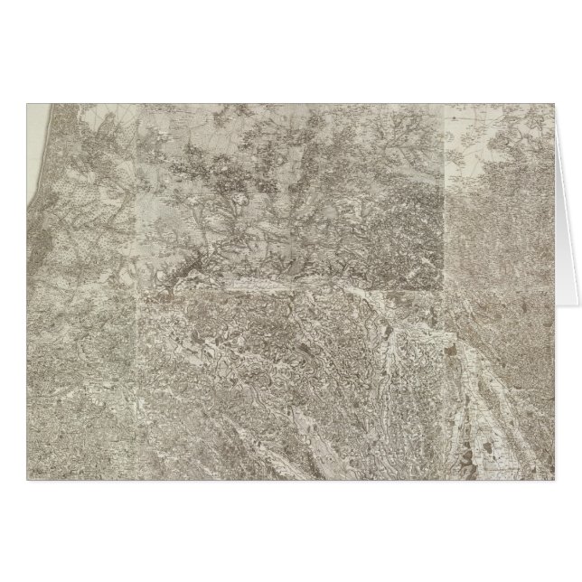 Sammansatt Karta av Frankrike 3 Hälsningskort (Framsidan Horizontal)