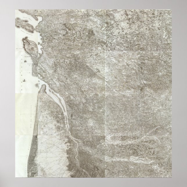 Sammansatt Karta av Frankrike 3 Poster (Framsidan)