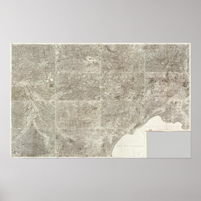 Sammansatt Karta av Frankrike 7 Poster (Framsidan)