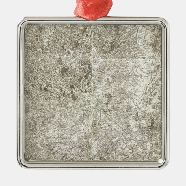 Sammansatt Karta av Frankrike 9 Julgransprydnad Metall (Framsidan)