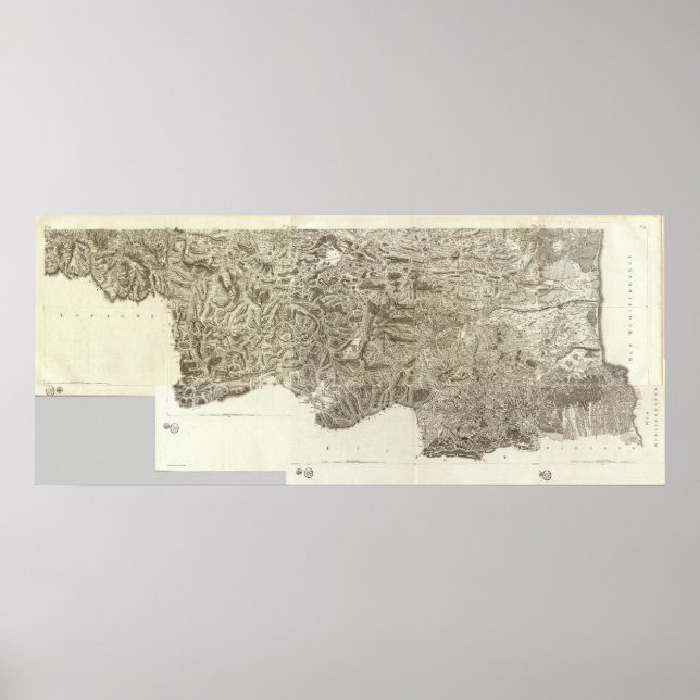 Sammansatt Karta av Frankrike Poster (Framsidan)