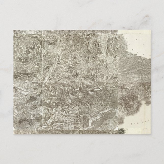 Sammansatt Karta av Frankrike Vykort (Framsida)