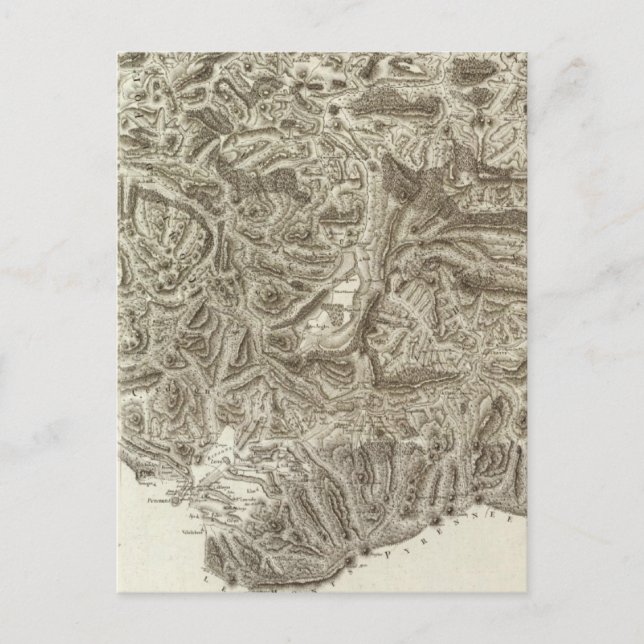 Sammansatt Karta av Frankrike Vykort (Framsida)