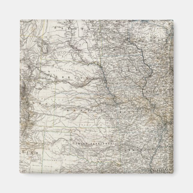 Sammansatt Karta i Förenta staterna Magnet (Framsidan)