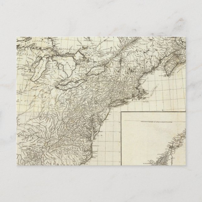 Sammansatt Karta i Kanada Vykort (Framsida)