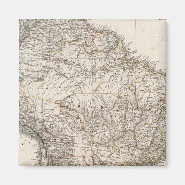 Sammansatt Karta i Sydamerika Magnet (Framsidan)