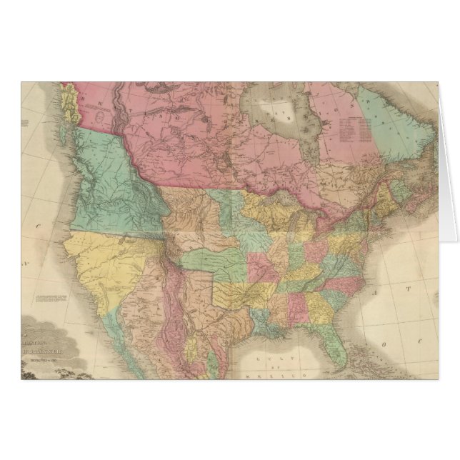 Sammansatt Nordamerika 3 Hälsningskort (Framsidan Horizontal)