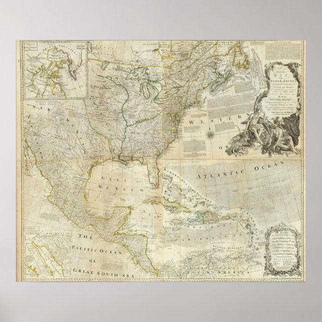 Sammansatt Nordamerika Poster (Framsidan)