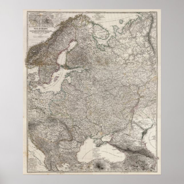 Sammansatt Östra Europa, Norge, Sverige Poster (Framsidan)