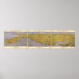 Sammansatt panorama av placera av krig poster