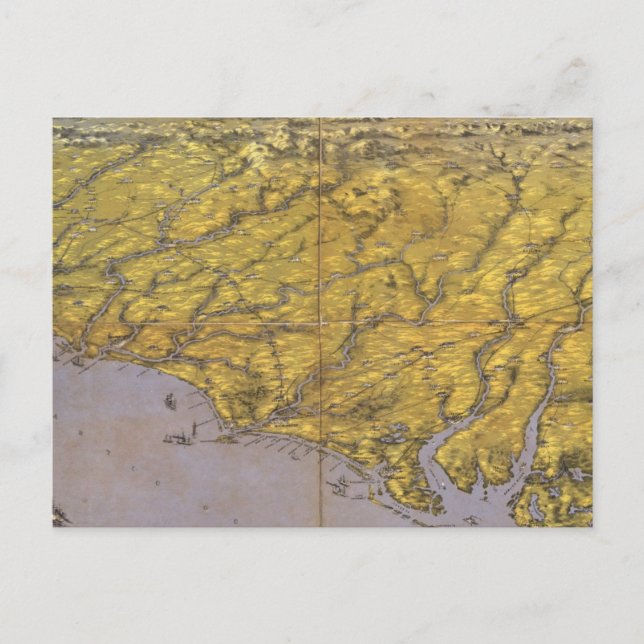 Sammansatt panorama från sätet Krig Vykort (Framsida)