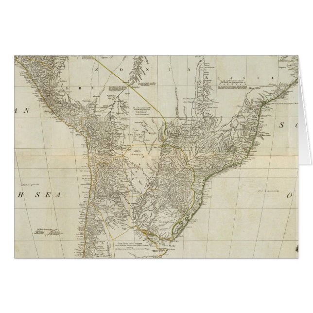 Sammansatt Sydamerika 2 Hälsningskort (Framsidan Horizontal)