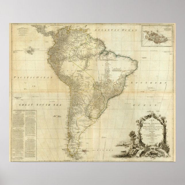 Sammansatt Sydamerika Poster (Framsidan)