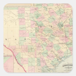 Sammansatt Texas Fyrkantigt Klistermärke