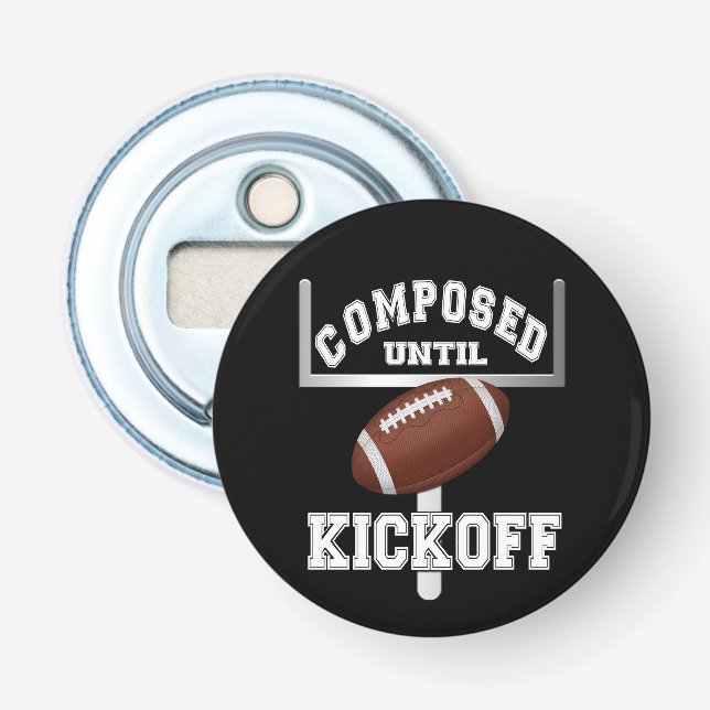 Sammansatt till Kickoff-fotbollen Humor Flasköppnare (Framsidan)