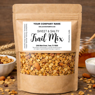 Sammansatt Trail Mix Hemmagjord Etikett CK003grre