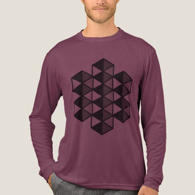 Sammansatta Trianglar Tri-blend Tröja (Framsida)