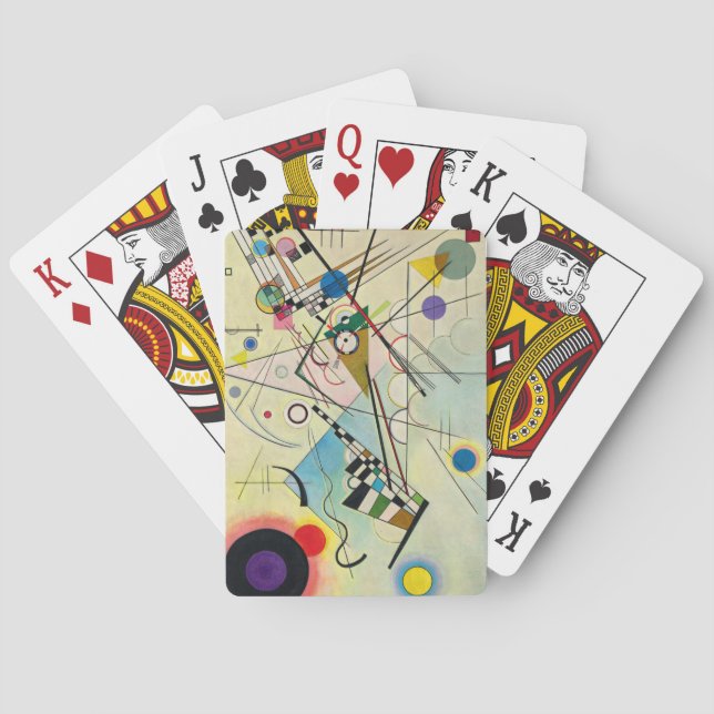 Sammansättning 8, 1923, ingiven av Wassily Kandins Casinokort (Baksidan)