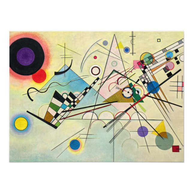 Sammansättning 8 av Wassily Kandinsky Fototryck (Framsidan)