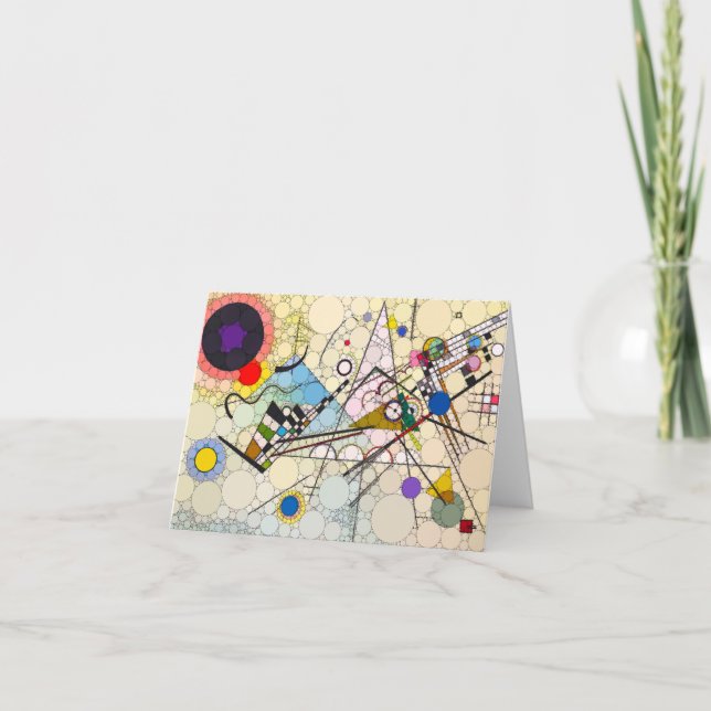 Sammansättning 8 efter Wassily Kandinsky Tack Kort (Framsida)