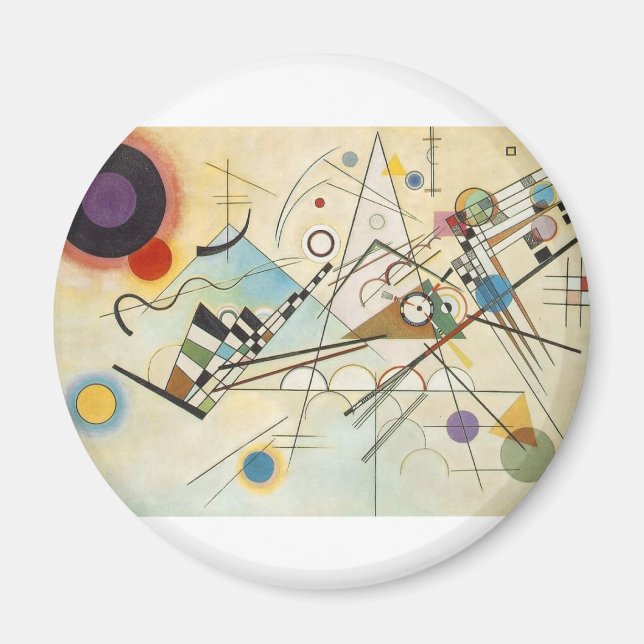 Sammansättning 8 Kandinsky Painting Magnet (Framsidan)