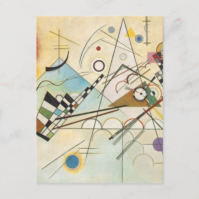Sammansättning 8 Kandinsky Painting Vykort (Framsida)