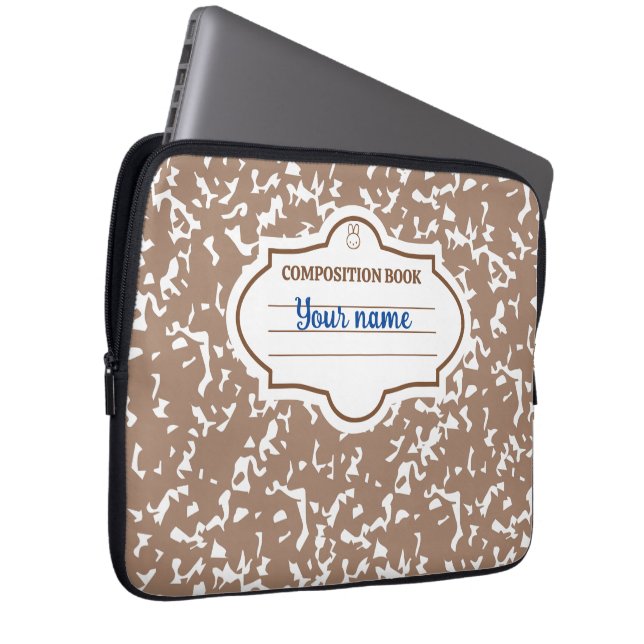 Sammansättning av brunbeige bunny för bärbar dator laptop fodral (Framsidan Höger)