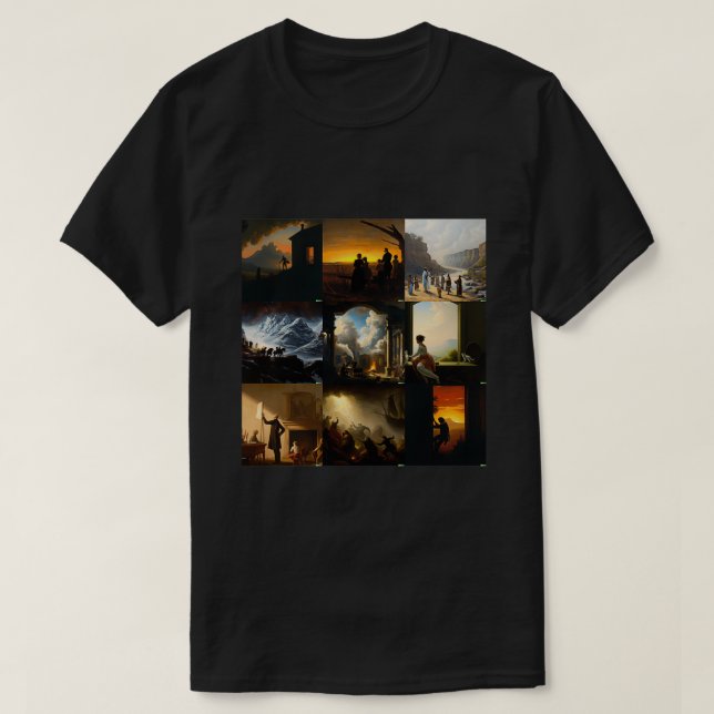 Sammansättning av DALLE2 artificiell underrättelse T Shirt (Design framsida)