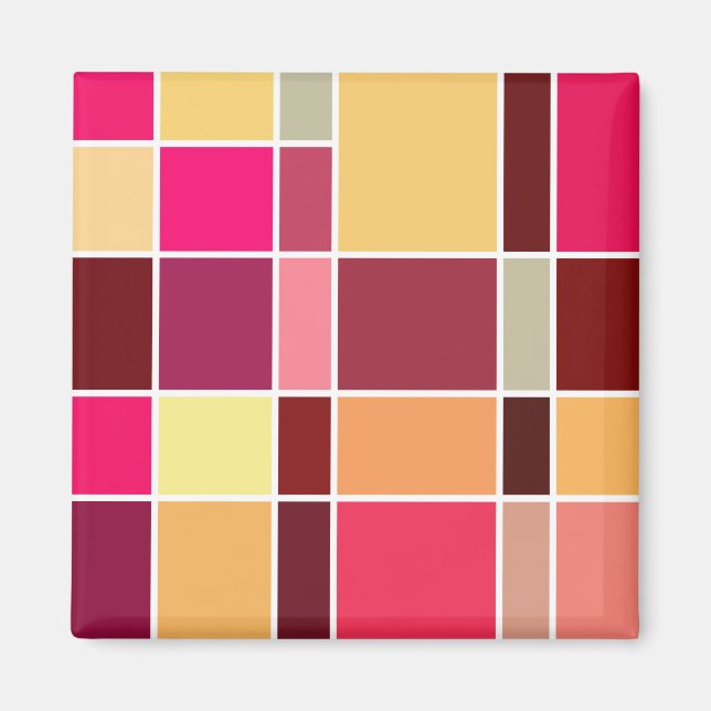 Sammansättning av färg Abstrakt Magnet (Framsidan)