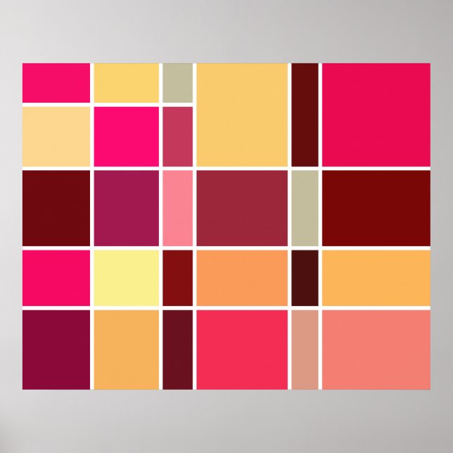 Sammansättning av färg Abstrakt Poster (Framsidan)