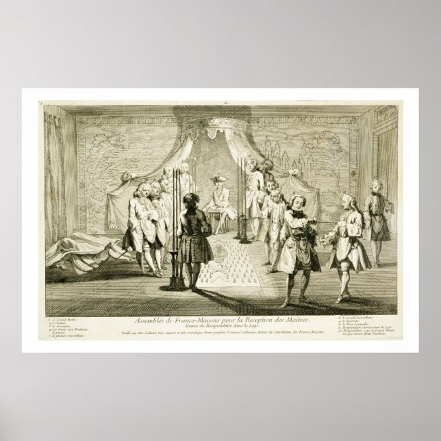 Sammansättning av frimurare för inledande av ett M Poster (Framsidan)