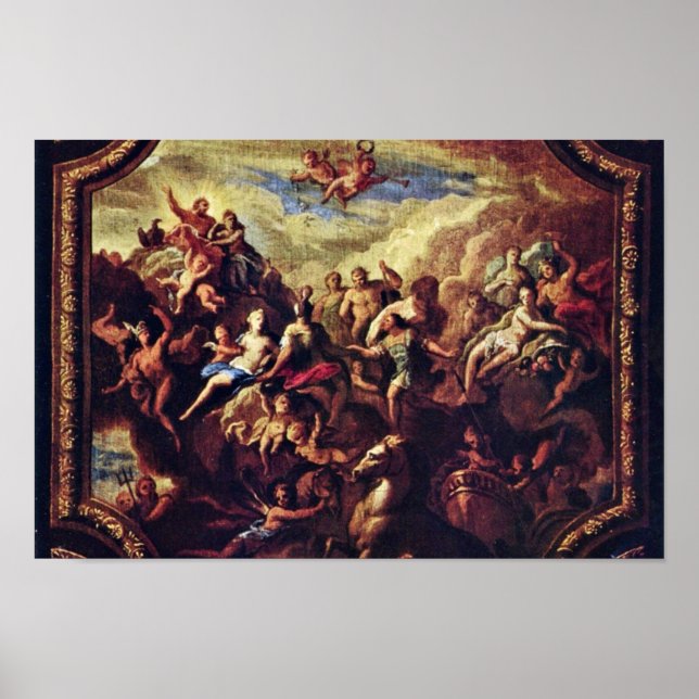 Sammansättning av gudarna på berget Olympus Poster (Framsidan)