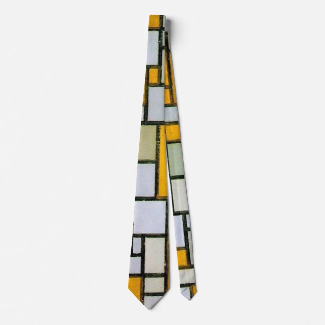 Sammansättning av Gult och Grått, mondrian Slips (Framsida)