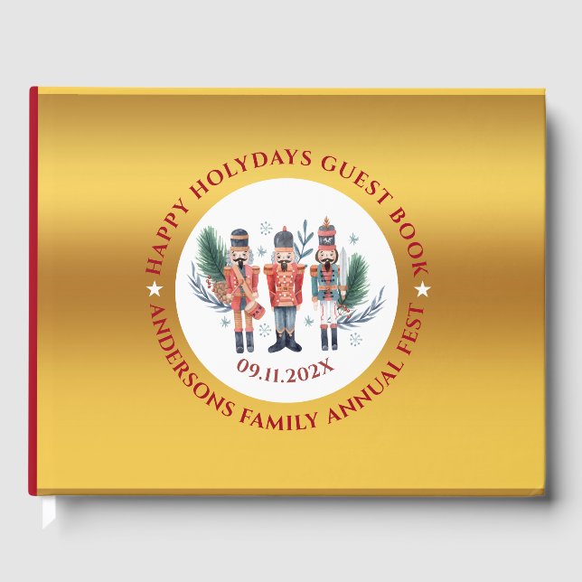 Sammansättning av julnötskal gästböcker (Framsida)