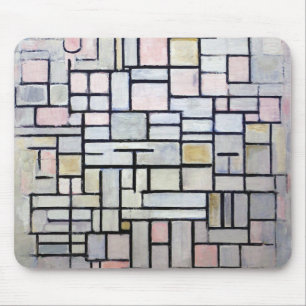 Sammansättning av Rosa och Grått, mondrian Musmatta