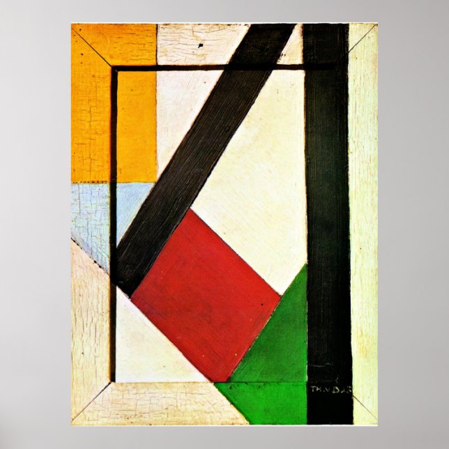 Sammansättning, berömd konstverk av Theo van Doesb Poster (Framsidan)