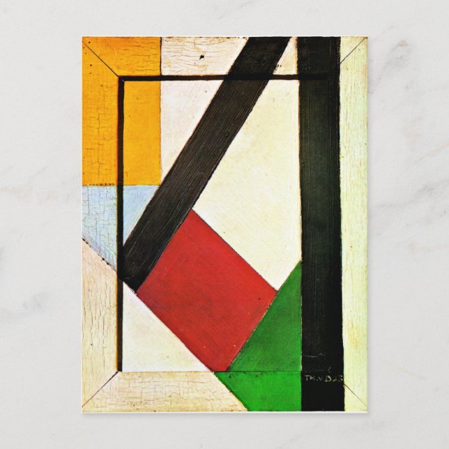 Sammansättning, berömd konstverk av Theo van Doesb Vykort (Framsida)