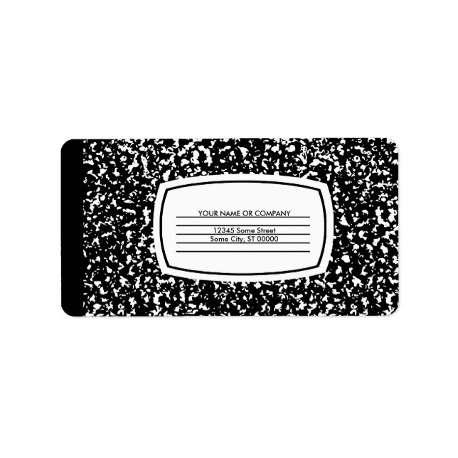 sammansättning bok adressetikett (Framsidan)