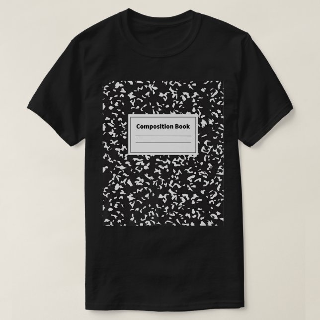 Sammansättning Bok - bärbar dator, skola, klass T Shirt (Design framsida)