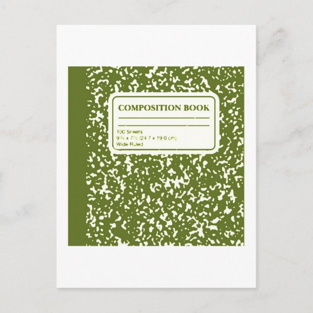 Sammansättning Bok/Student-lärare Vykort (Framsida)