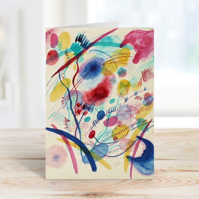 Sammansättning i Gulten Röd blå Grönt | Kandinsky Kort (Skapare uppladdad)