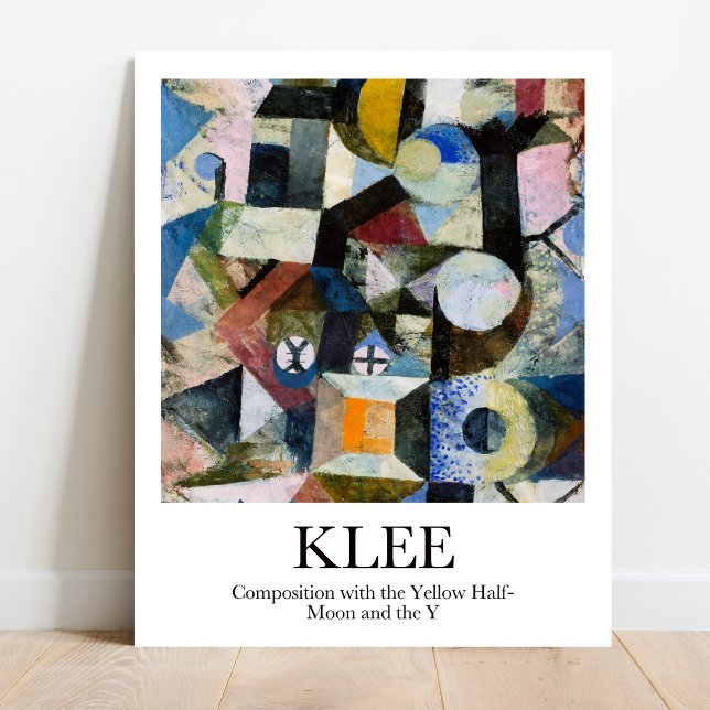 Sammansättning med Gulten HalvMåne och Y Poster (Own Klee's colorful masterpiece! Composition poster)