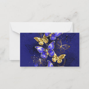 Sammansättning med Sapphire Butterflies Anteckningskort