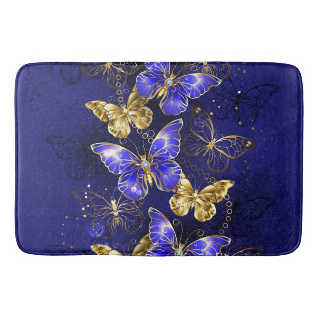 Sammansättning med Sapphire Butterflies Badrumsmatta (Framsidan)