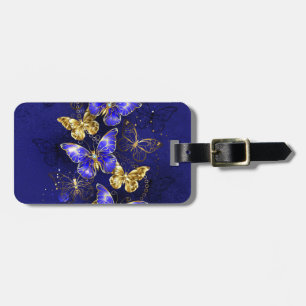 Sammansättning med Sapphire Butterflies Bagagebricka