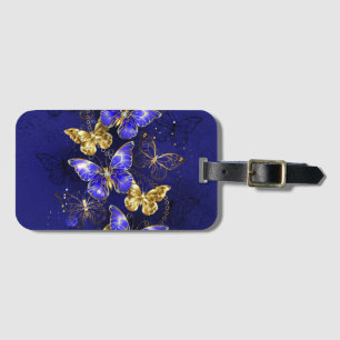 Sammansättning med Sapphire Butterflies Bagagebricka